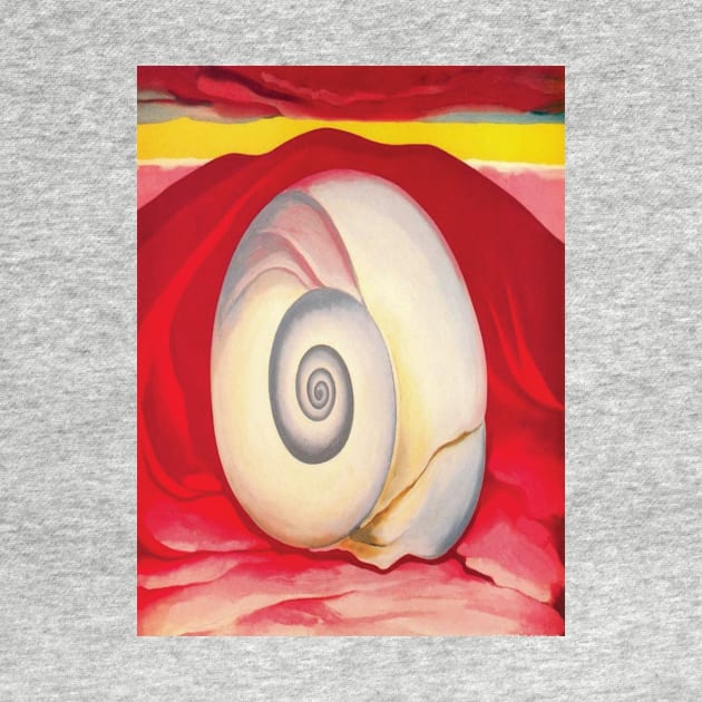 Red Hill And White Shell by Georgia O'Keeffe by QualityArtFirst